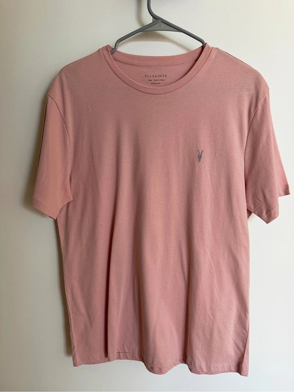 Allsaints Brace Short-Sleeve Crew T-Shirt Pink